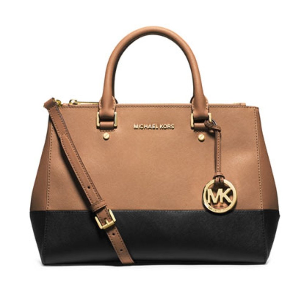 Michael Kors Two Tone Suntan/Black Purse